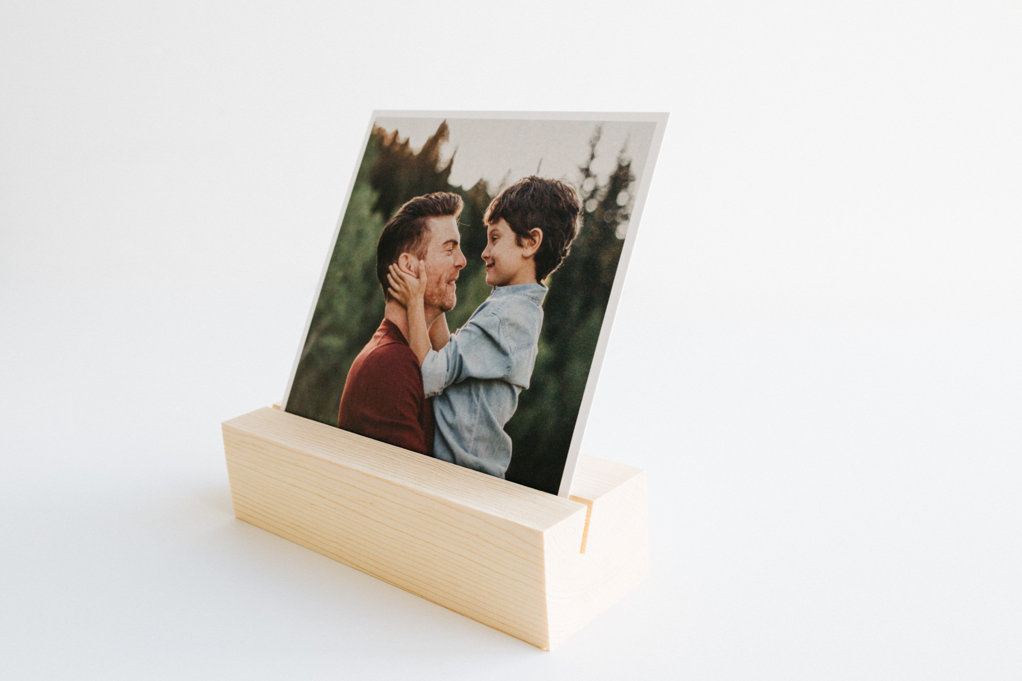 Wooden Polaroid Photo Block with Custom Message Personalised Photo Block 