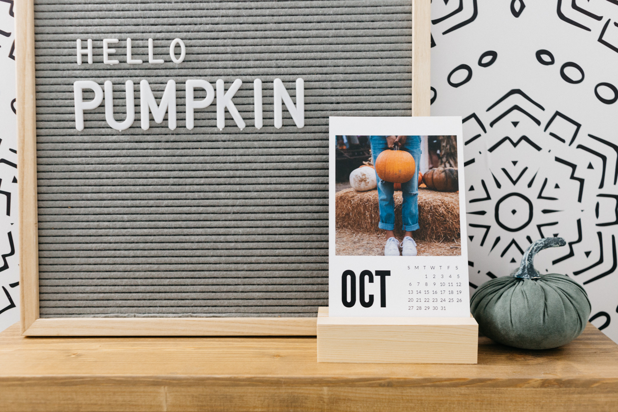 wood block photo calendar