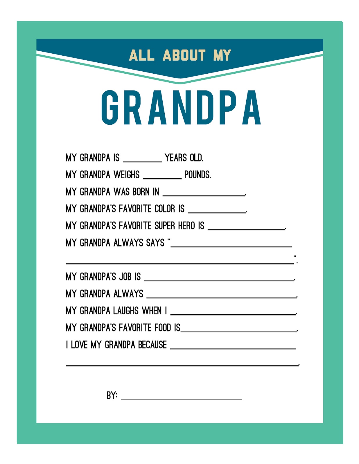 Free Father S Day Printable