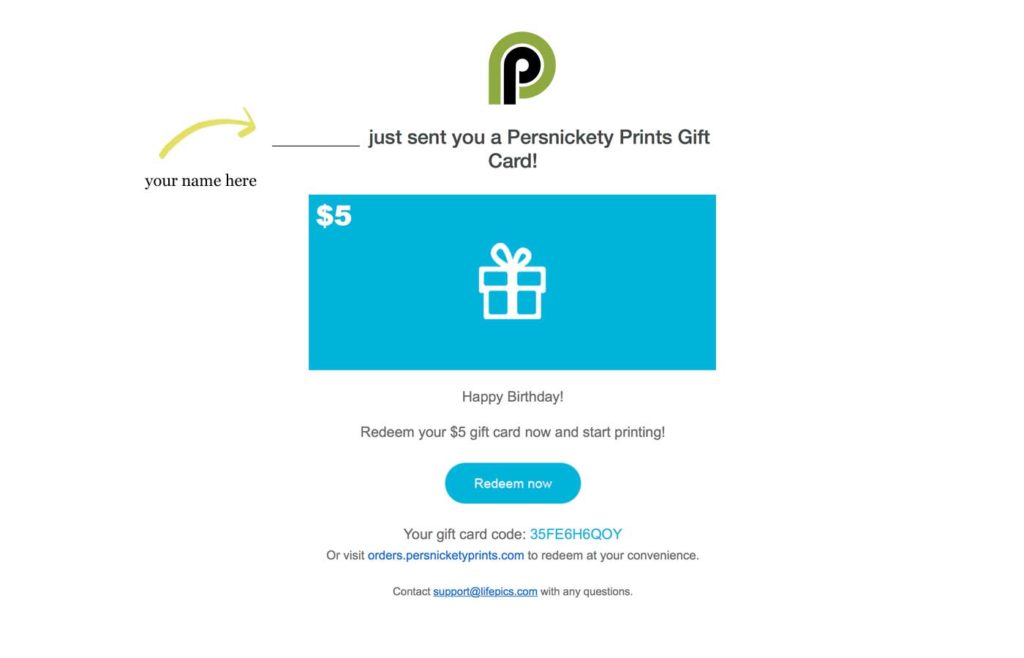 Persnickety Prints Gift Card