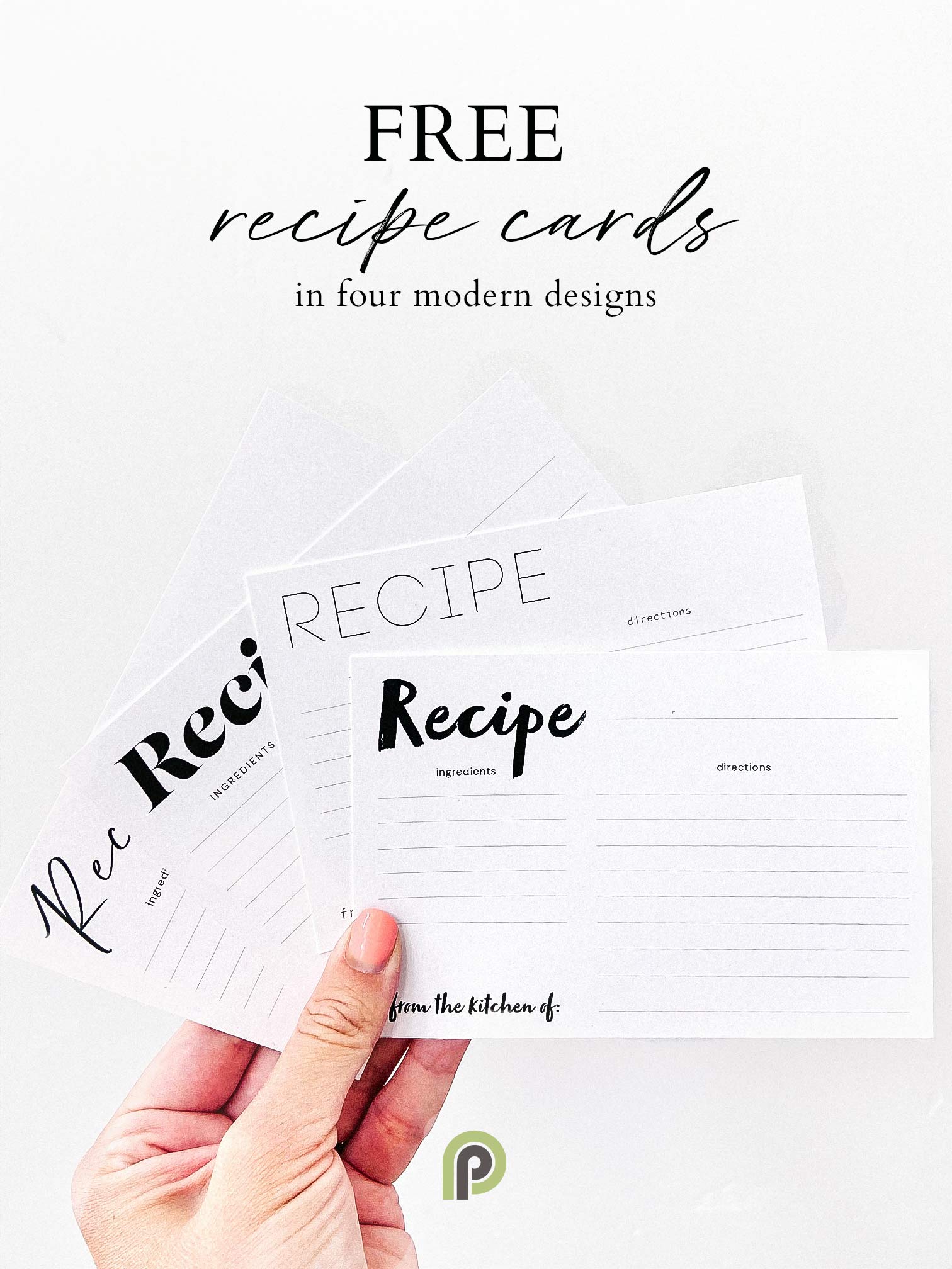 Porn Seal Pack Baby - Free Recipe Card Download â€¢ Persnickety Prints Modern Recipe Cards