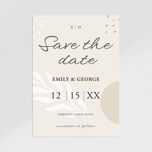 Elegant Boho Save the Date