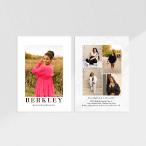 Plain Marble Graduation Announcement