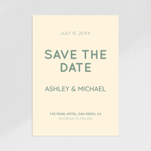 Retro Block Save the Date