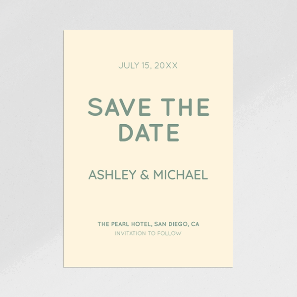 Retro Block Save the Date