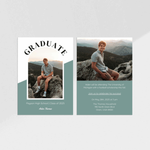 Split Tone Arch Graduation Announcement