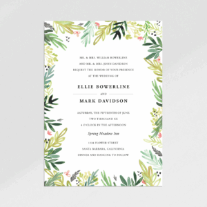 Watercolor Leaf Frame