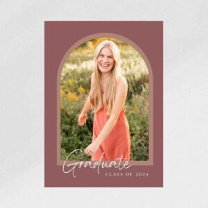 Arch Rose Graduation Announcement