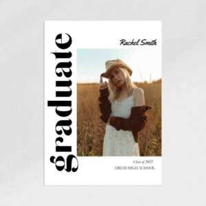 Graduate Vertical Graduation Announcement