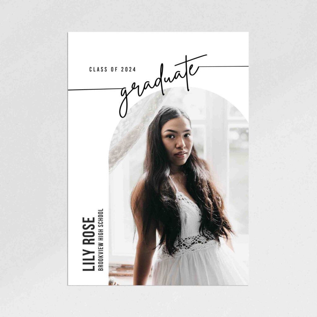 Graduate Long Script Vector Horizontal Graduate Script Graduation Announcement • Persnickety Prints