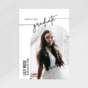 Horizontal Graduate Script Graduation Announcement