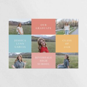 Multi Color Graduate Collage Graduation Announcement